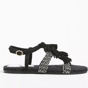 NIB - Anthropologie Fringed Rope Sandal